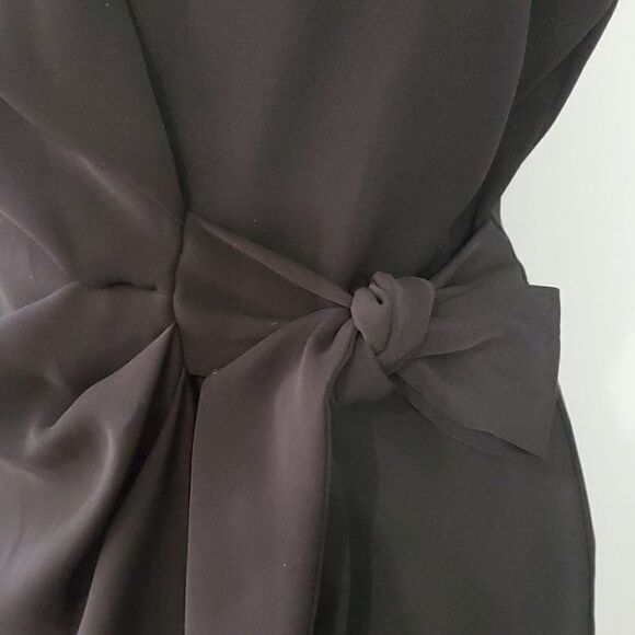 ZARA trf, little black dress. Razor back. With tie at waist. Size small. Career. - Picture 3 of 12